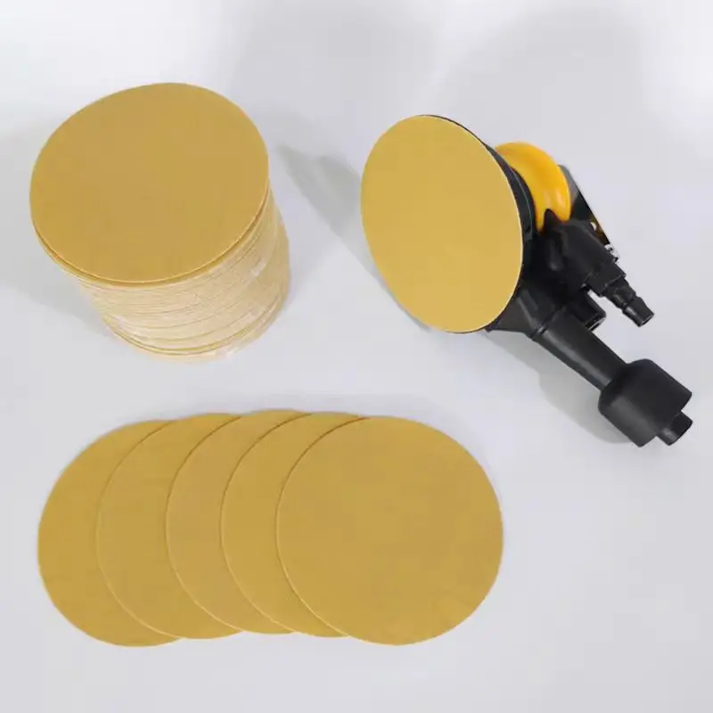3M216U 5인치(125mm) 무공질 건식 사포, 자동차 산업용 연마 및 광택용 원형 플록 시트