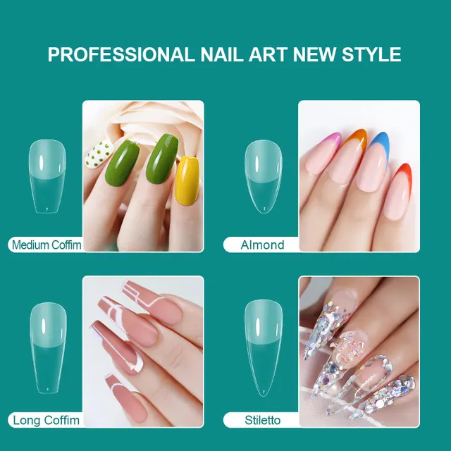 False Nail Tips Acrylic Extension Manicure 120 Piece Set 5