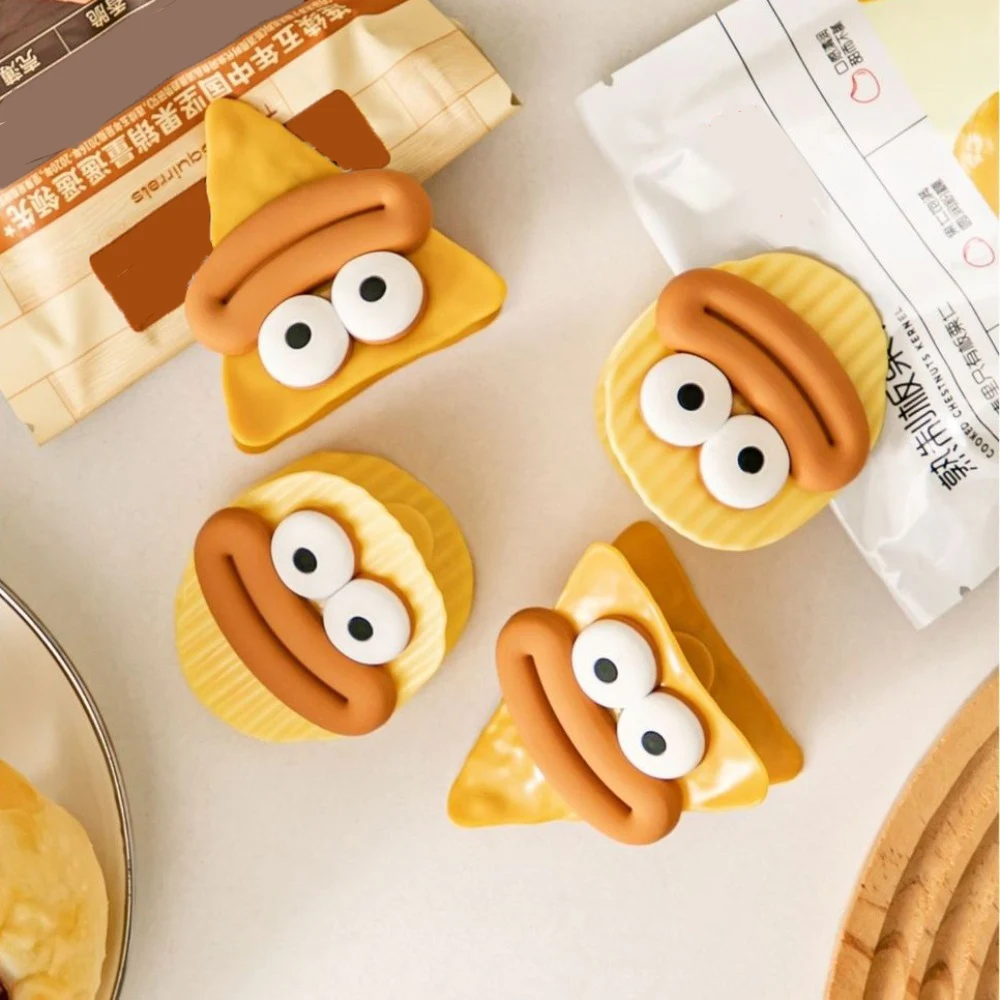 Sealing Clips Cute Creative Potato Chip Shape Sealing Household Snack Bag Clip Kitchen Food Clip Fresh-keeping Moisture-proof Sealing sealing clips bag clips bread bag clips kitchen bag clips storage bag clips