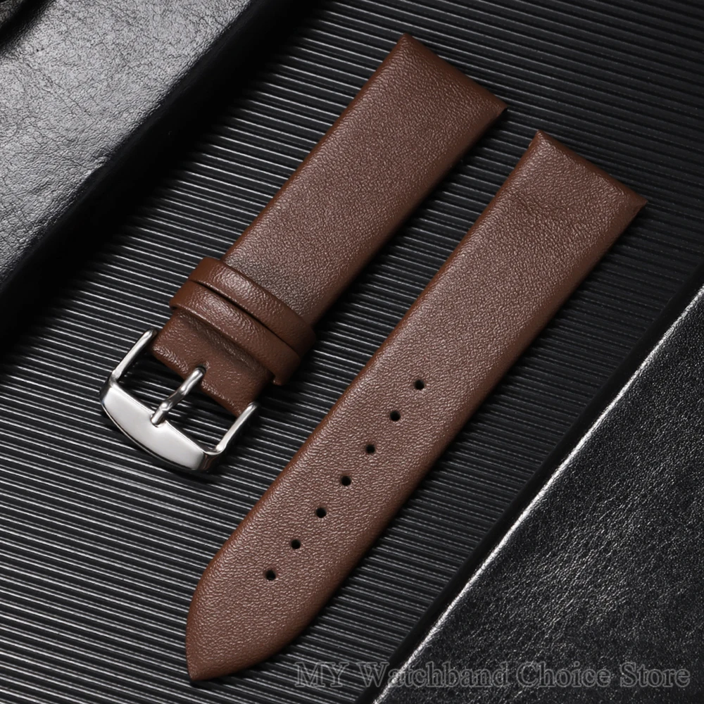 Elegant Leather Watch Strap - Soft, Universal Fit