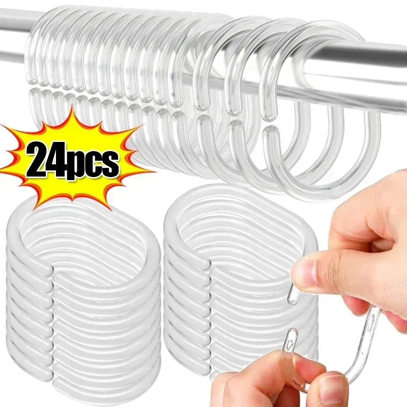 Shower Curtain Clips 24/12PCS