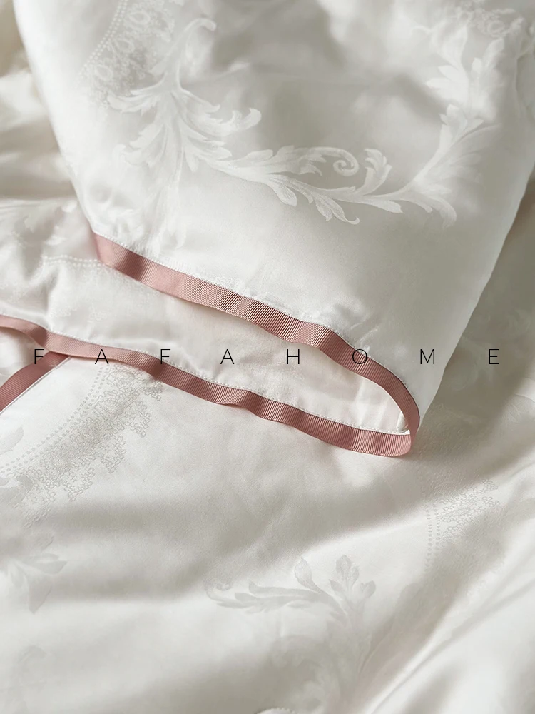 FAHOME20 멀베리 실크 이불 텐셀 코튼 사계절용 두꺼운 따뜻한 부드러운 피부 친화적인 긴섬유 실크 혼방
