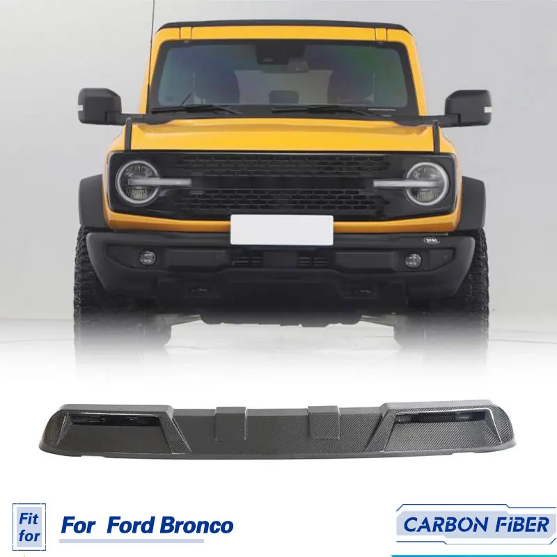 

Car Front Roof Spoiler Wings Carbon Fiber For Ford Bronco Sport Utility 2D 4D 2021 2022 Front Roof Window Lip Wing Spoiler