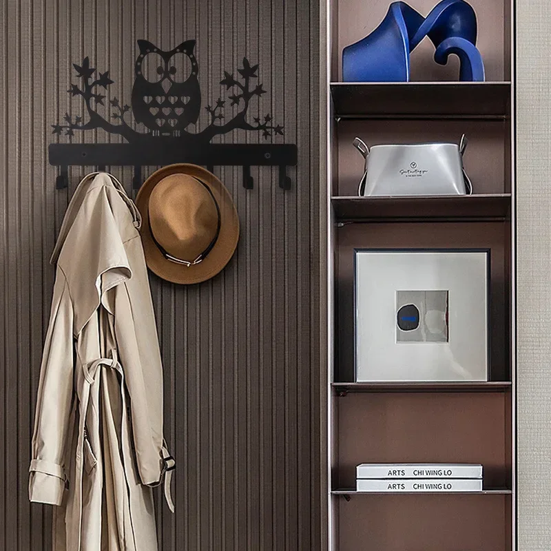 

HELLOYOUNG Factory direct sale tree owl eagle steel keychain steel key holder metal owl key holder home decor metal art home dec