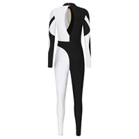 Womens Ballet Dance Gymnastics Leotards Figure Skating Acrobatics Performance Costume Long Sleeve Rhinestones Jumpsuit Bodysuit - Image 3