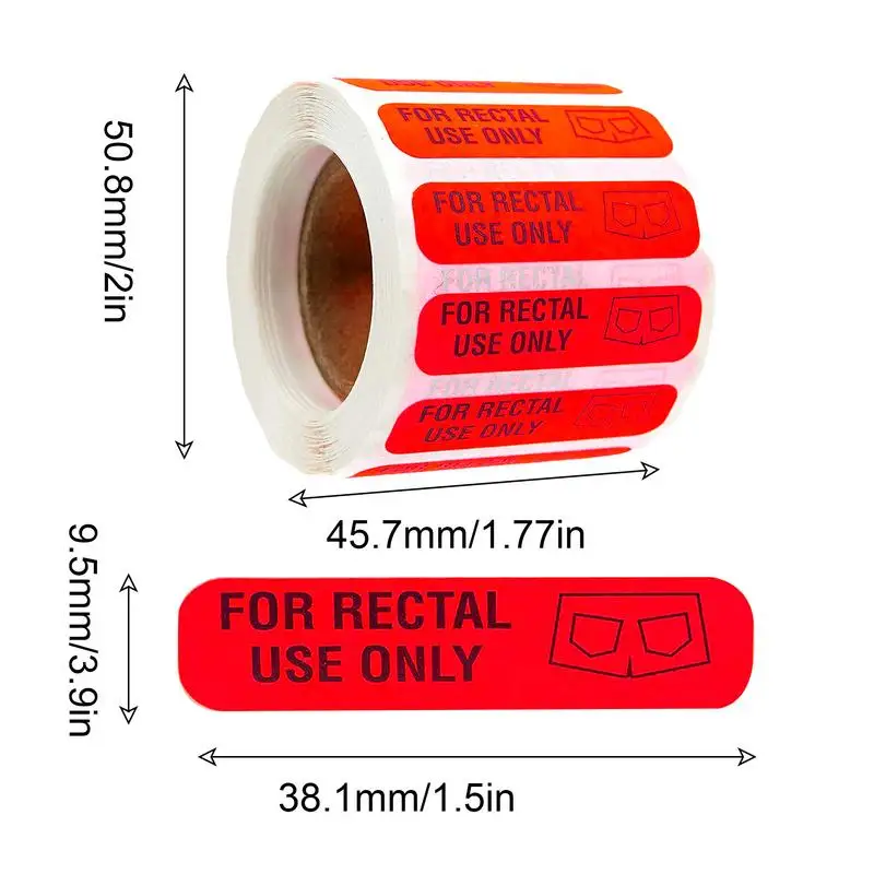 500pcs For Rectal Use Only Stickers Permanent Adhesive Paper Label With Surface Waterproof Paper Rectal Use Only Stickers