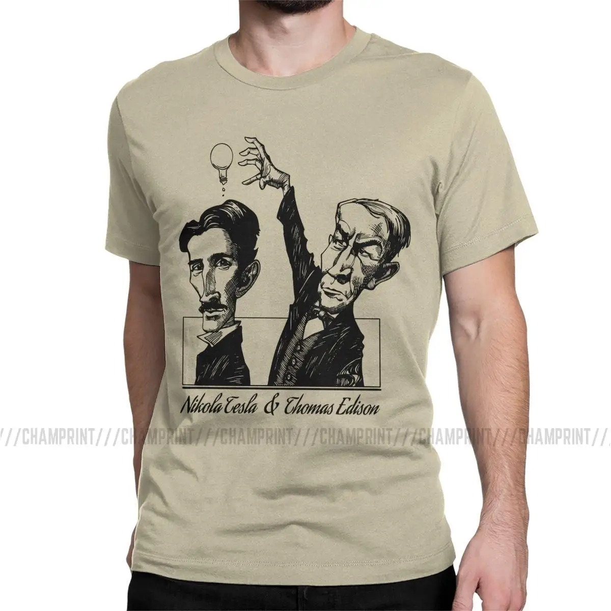 Novità Tesla Vs Edison T-Shirt Uomo Nikola Tesla Magliette Elettricità Scienza Fisico Energy Inventor Geek Top Nerd Tee Shirt