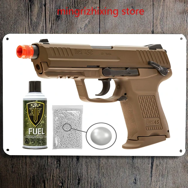 Wearable4u Elite Force H&k45ct Gbb(vfc) Airsoft Pistol Green Gas Bb Air  Soft Gun With Bundle Metal Wall Sign - Plaques & Signs - AliExpress