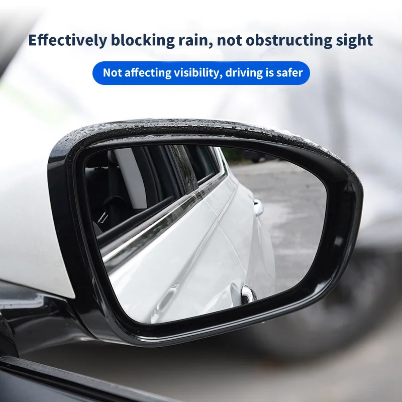 2PCS Car Rearview Mirror Rain Eyebrow for Ford Focus 2 MK2 MK3 MK1 MK4 RS Silicone Auto Sun Visor Shade Cover Protector Guards rearview mirror rain eyebrow