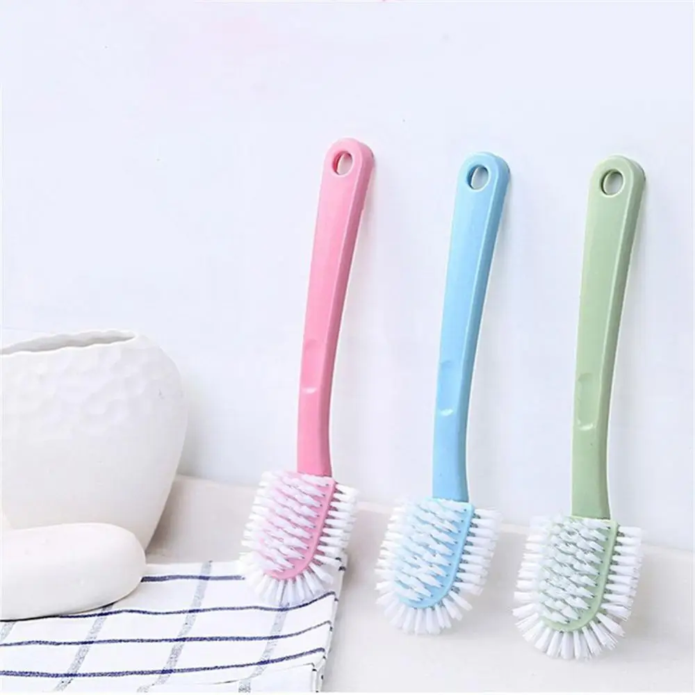 Shoe Cleaner Shoe Brush Shoe Cleaning Kit 1PC 3 Side Cleaning Shoe Brush Plastic S Shape Shoe Cleaner Long Handle Soft Brush Household Cleaning Tools & Accessories