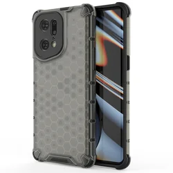 Shockproof Armor Clear Phone Case with Transparent Silicone Bumper for Find X5 Pro (Black)