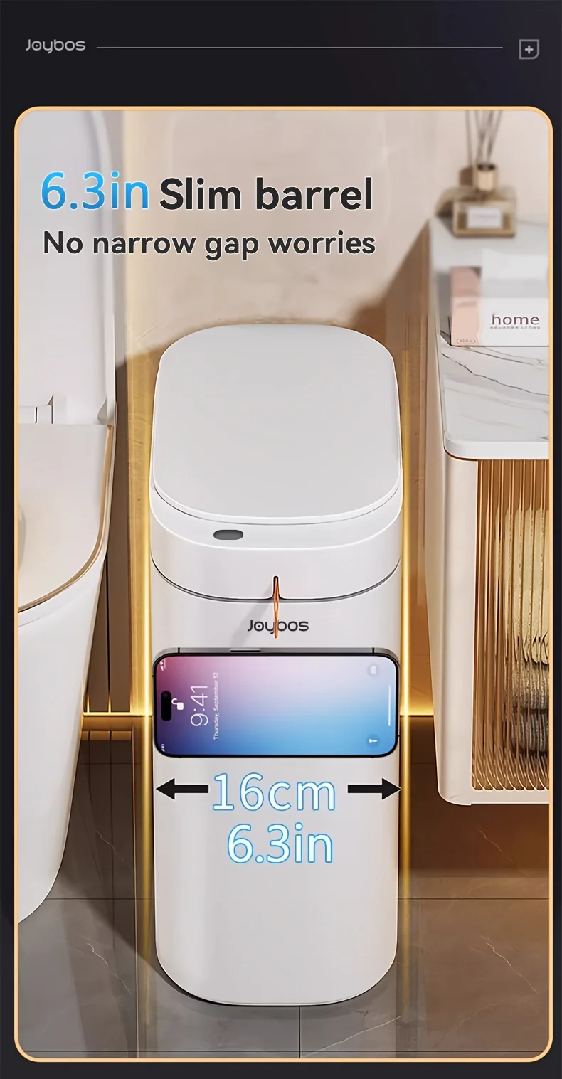 Smart Sensor Garbage Bathroom Trash Can Automatic Adsorption Bag Household Toilet Induction Waterproof Garbage Can Home Supplies