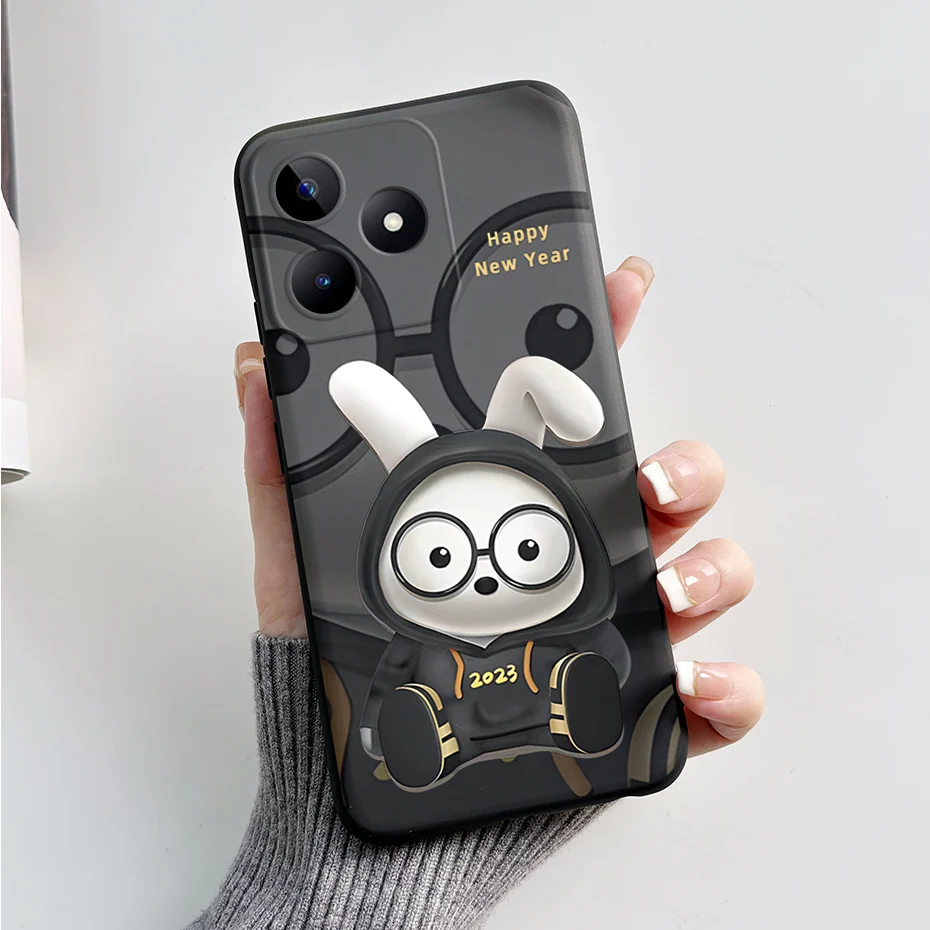 Cute Bear & Frog Silicone Soft Back Cover - Fun Cartoon Case