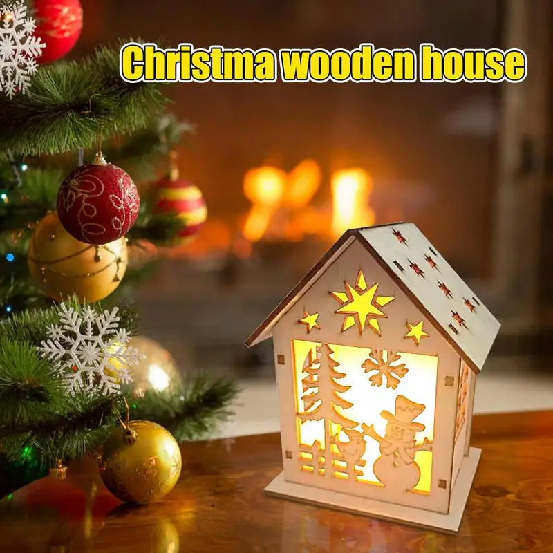 

Christmas Light Up Houses Mini Christmas House Miniature Dollhouse Christmas Village Scene Christmas Gift Idea Decor For Home