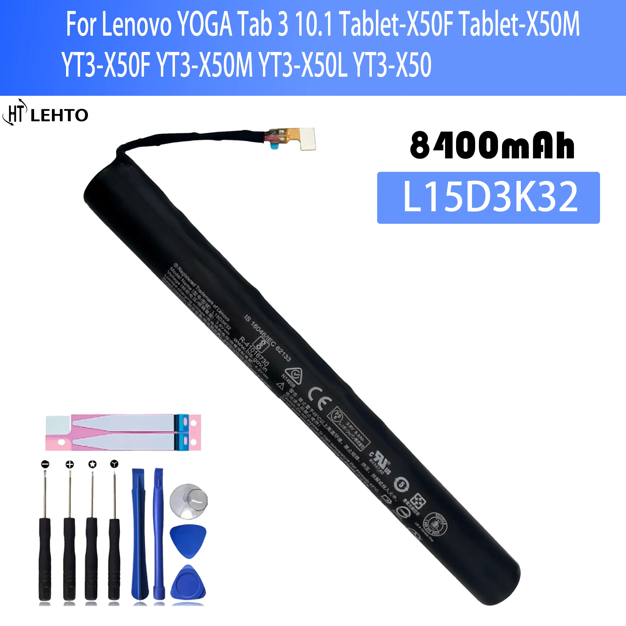 8700 MAh Akku L15D3K32/L15C3K32 – Kompatibel Mit Lenovo Yoga 3 X50F, X50M, YT3-X50 Serie – Hohe Kapazität & Schnellladung