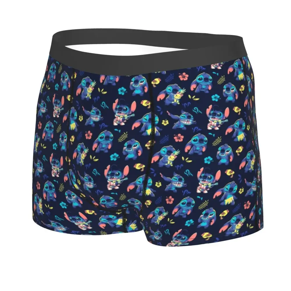 Custom Stitch Lion Cute Boxers Shorts Men's Disney Movie Briefs Underwear Fashion Underpants