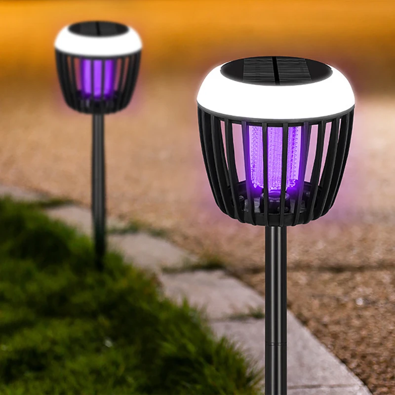 Mosquito Killer Lamp Mosquito Lamp LED Solar Light Mosquito Killer Lamp Waterproof Lighting Mosquito Repellent Lamp External Fly Trap for Outdoor Garden Patio Use
