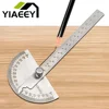 14cm 180 Degree Adjustable Protractor Multifunction Stainless Steel Roundhead Angle Ruler Mathematics Measuring Tool 1