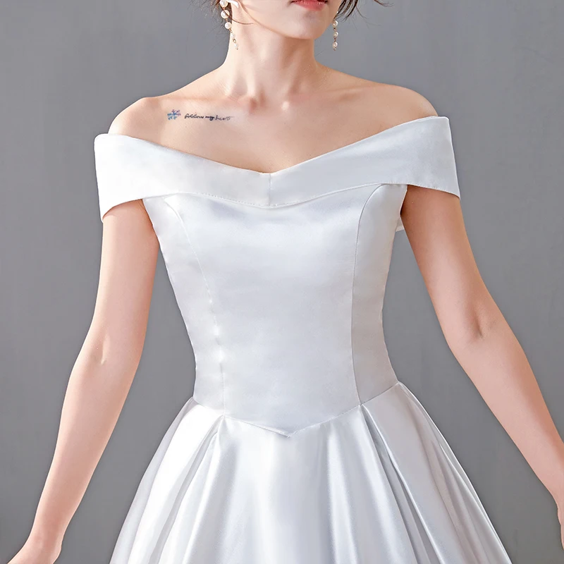 One-shoulder Wedding Dress for Women Plus Size Ball Gowns Lace Up Wedding Dresses New Dream Dresses Vestido De Novia 4