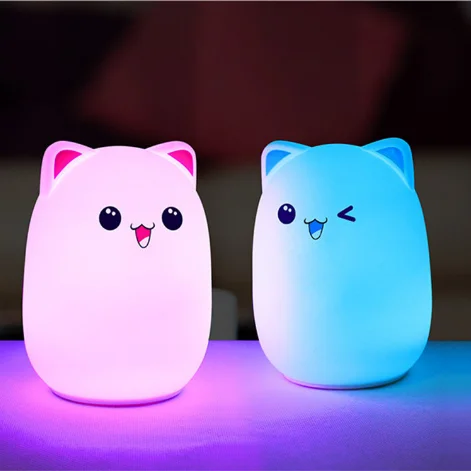 

Сенсорный цветной силиконовый RGB-светильник для спальни с USB-зарядкой