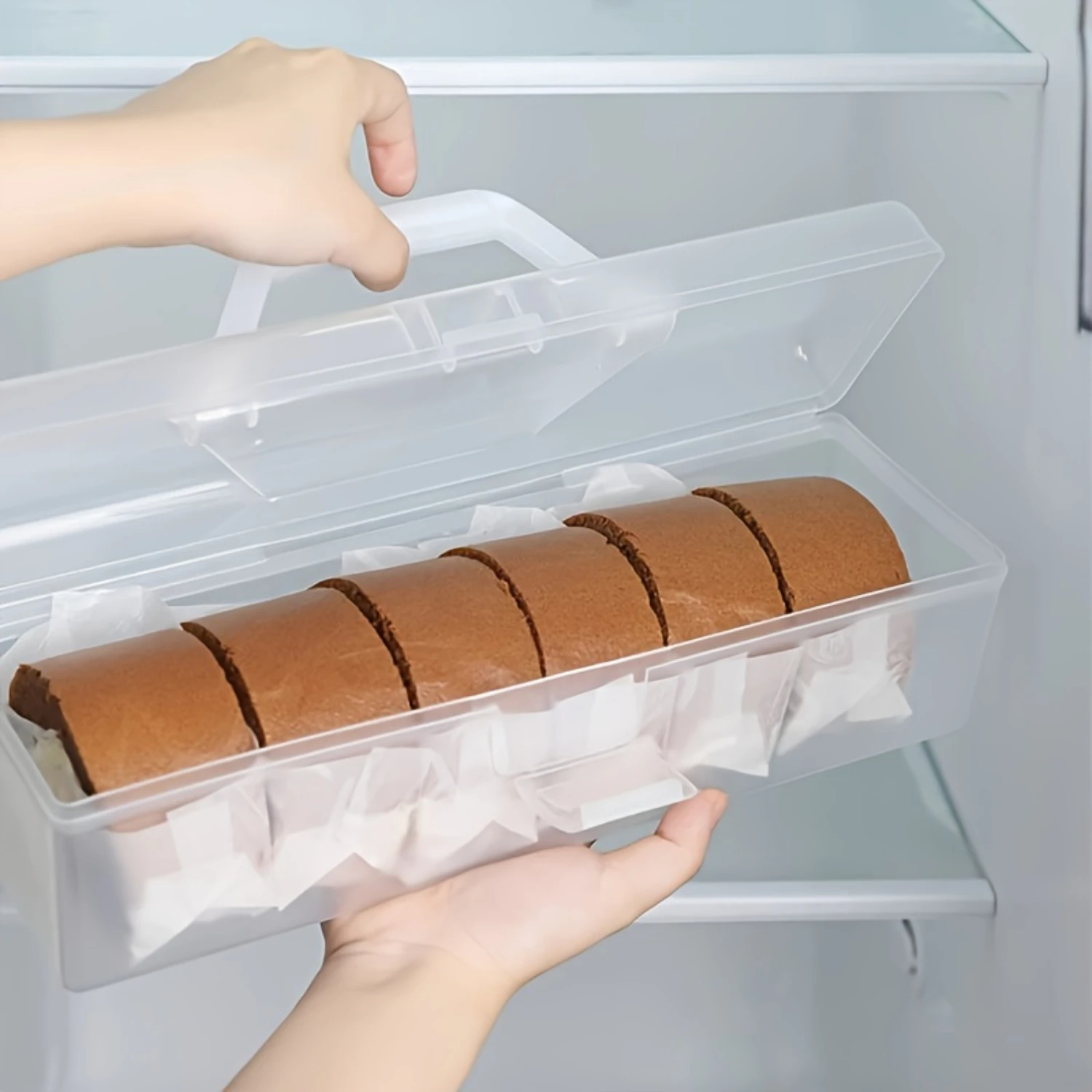 1Pc Leak-Proof Kitchen Container For Bread, Cake & Fruit-Perfect For Baking, Picnics & Parties-Durable Plastic, Food-Safe