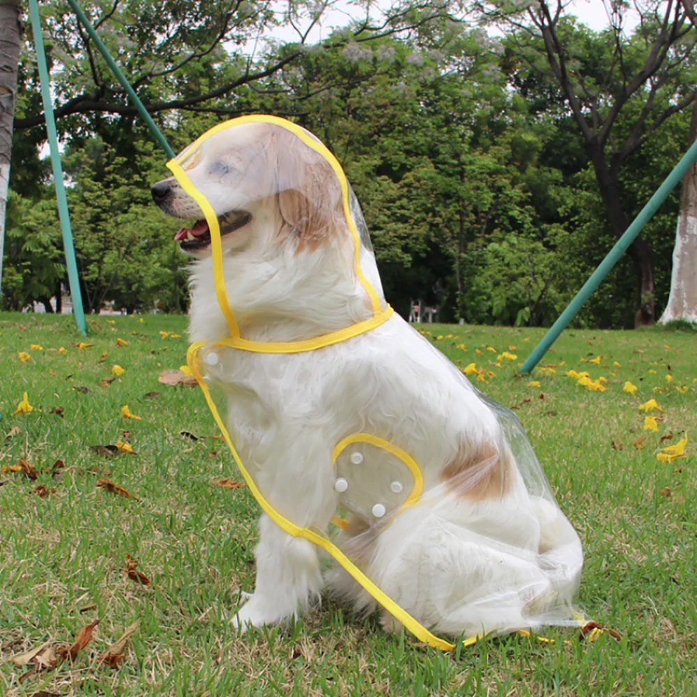 L-8XL Large Size Dog Raincoat Waterproof Transparent Thickened  Big Dog Raincoat Cloaked To Prevent Water Seepage Rain Coat