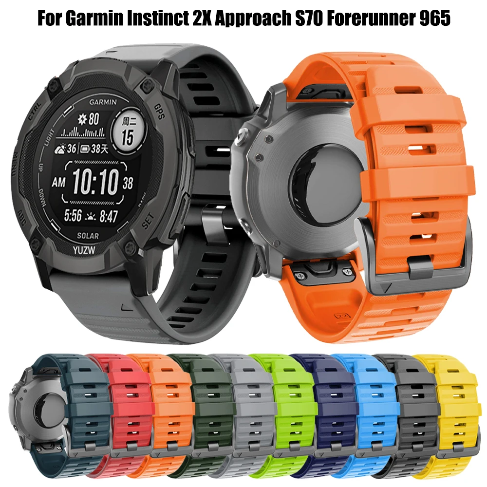 Cinturino Per Orologio In Silicone Quickfit Per Cinturino Solare Garmin Instinct 2X 26 22Mm Per Bracciale Garmin Forerunner 965 955 S70 S62 S60