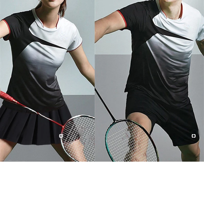 Large-size short-sleeved Tennis Suit for Men and Women Playing Table Tennis Badminton Loose Sports Team Clothing