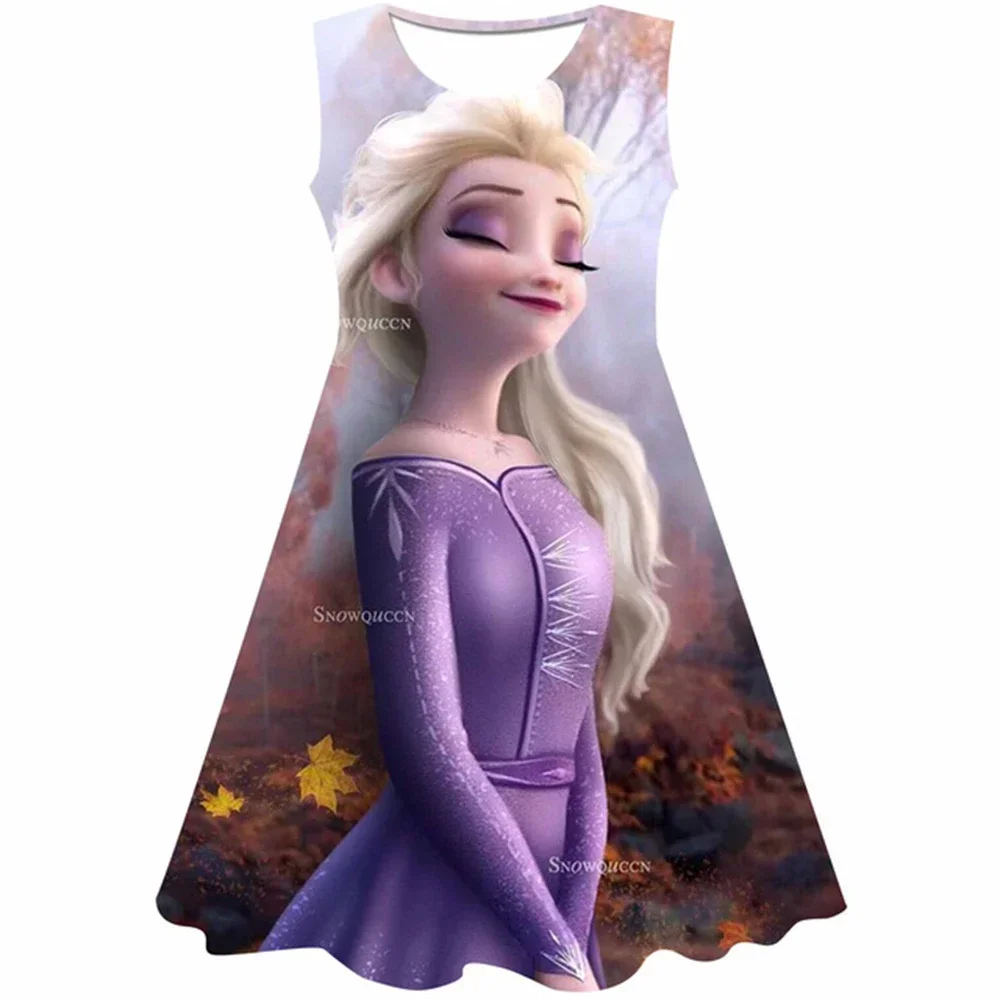 Girls dress Cartoon Summer Frozen 2 Fashion Elsa Princess Baby Girl Evening Party Disney Series Skirt