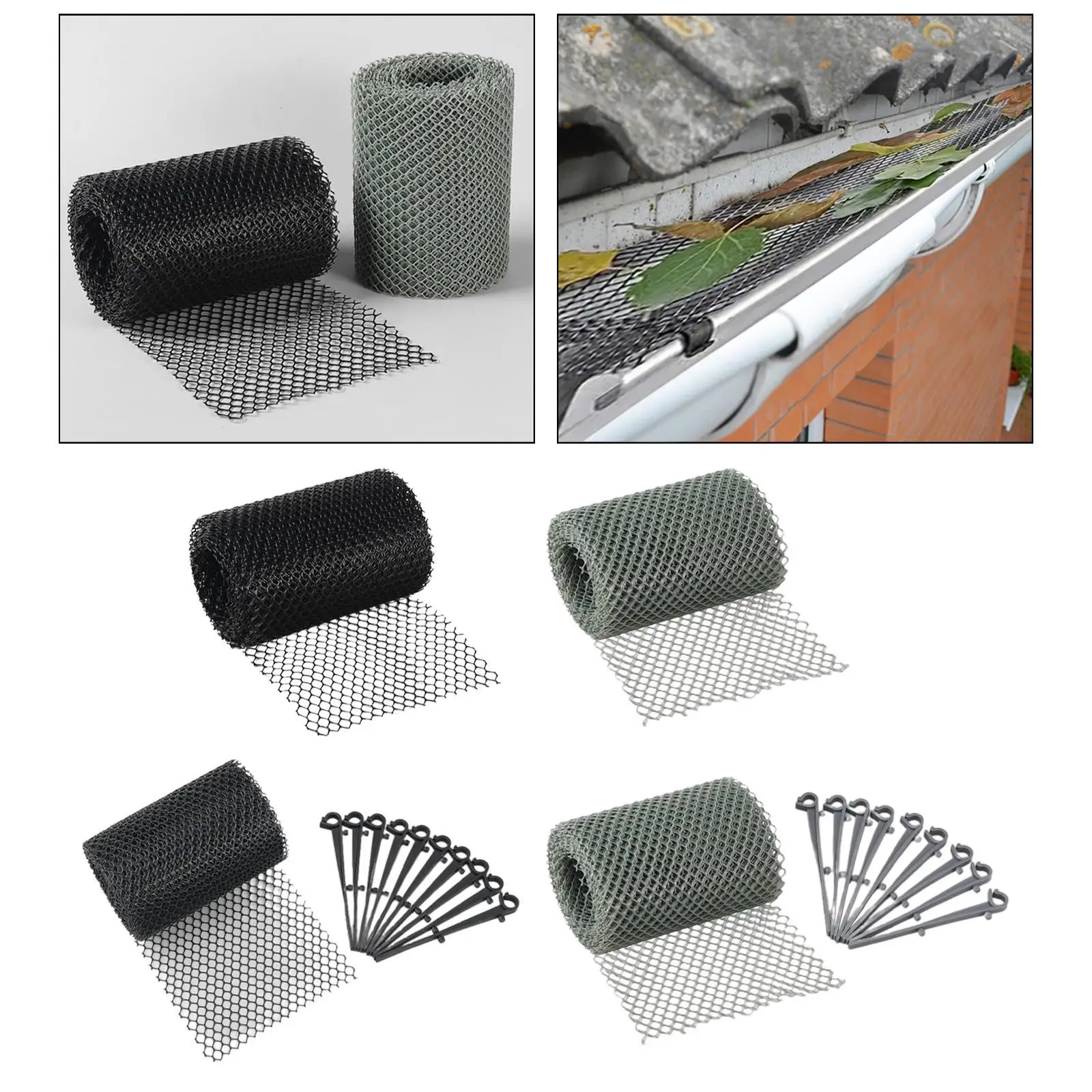 Leaf Guard Mesh Gutter Downspout Protectors 6M Practical Accessories Gutter