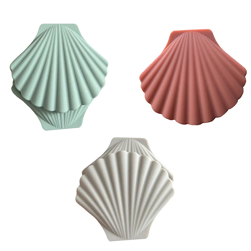 2Pcs Silicone Anti-scald Gloves Shell Shape Heat Resistant Non-Slip Grip Microwave Oven Pot Handle Mitt Lid Holder Kitchen Tool silicone oven mitts kitchen gloves silicone oven gloves