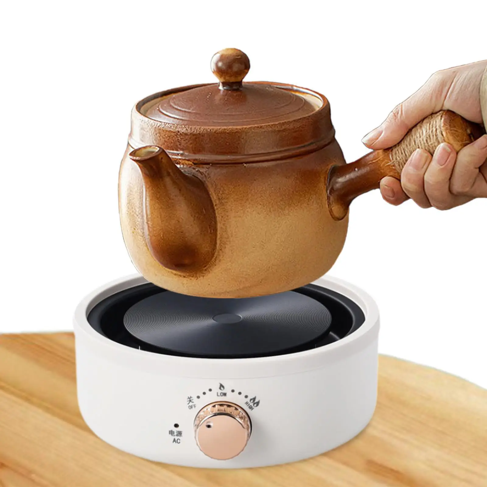 Electric Stove US Plug Compact Portable Temperature Control Ceramic Coffee Heater for Tea Rooms Offices Tea Party Picnic Car