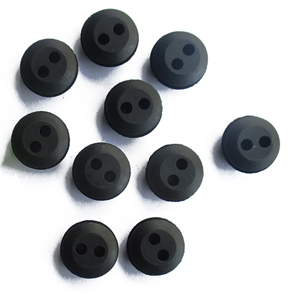 12pcs 2 Holes Fuel Tank Grommet Rubber With Fuel Line Pipe For Brush Cutter Grass Trimmer Rubber Replacemnt Garden Supplies
