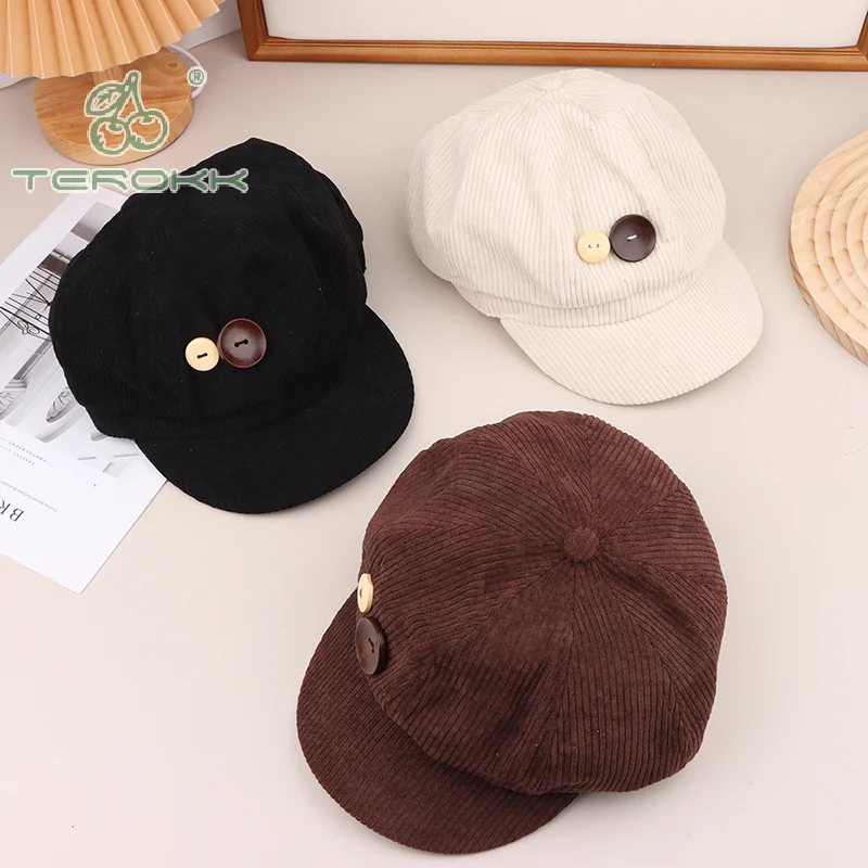 Autumn Winter Women Berets Female Retro Boinas Berets Cap Lady Bonnets Hat Octagonal Newsboy Hat