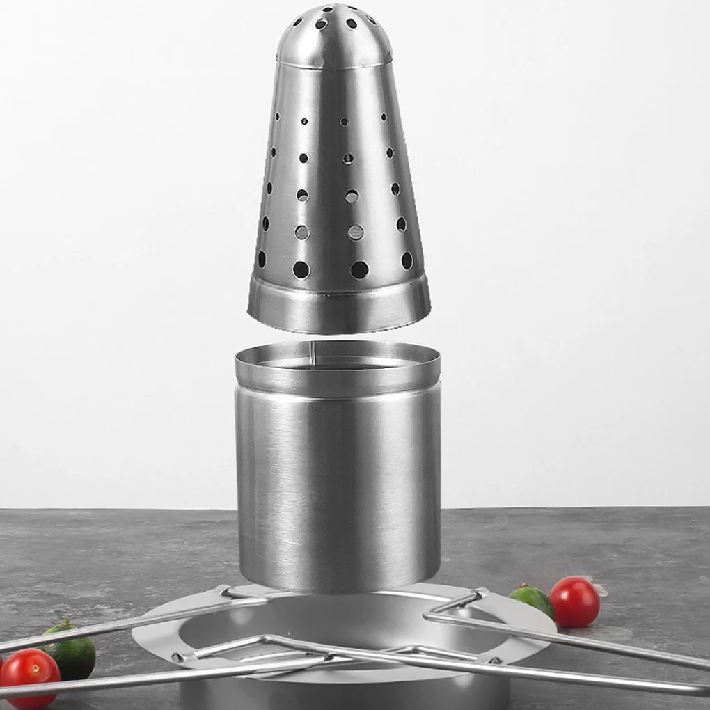 Multifunctional BBQ Chicken Holder for Grill Stainless Steel Stand Vertical Chicken Roaster Detachable Outdoor Barbecue Tool