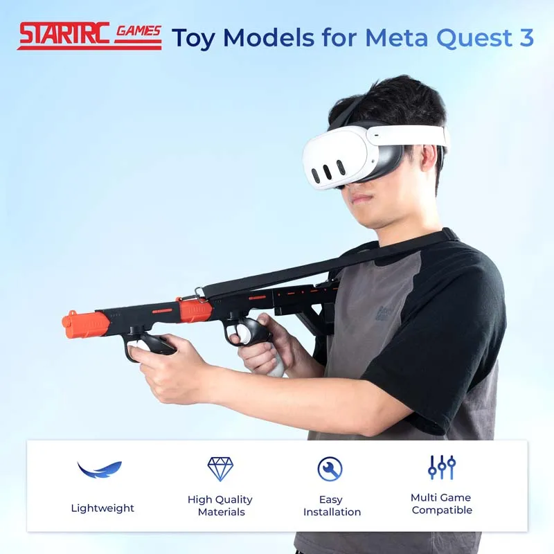 

For Meta Quest 3 Gun Stock VR Controller Magnetic Gunstock Stand Enhanced FPS Gaming Experience For Oculus Quest3 VR Accessories