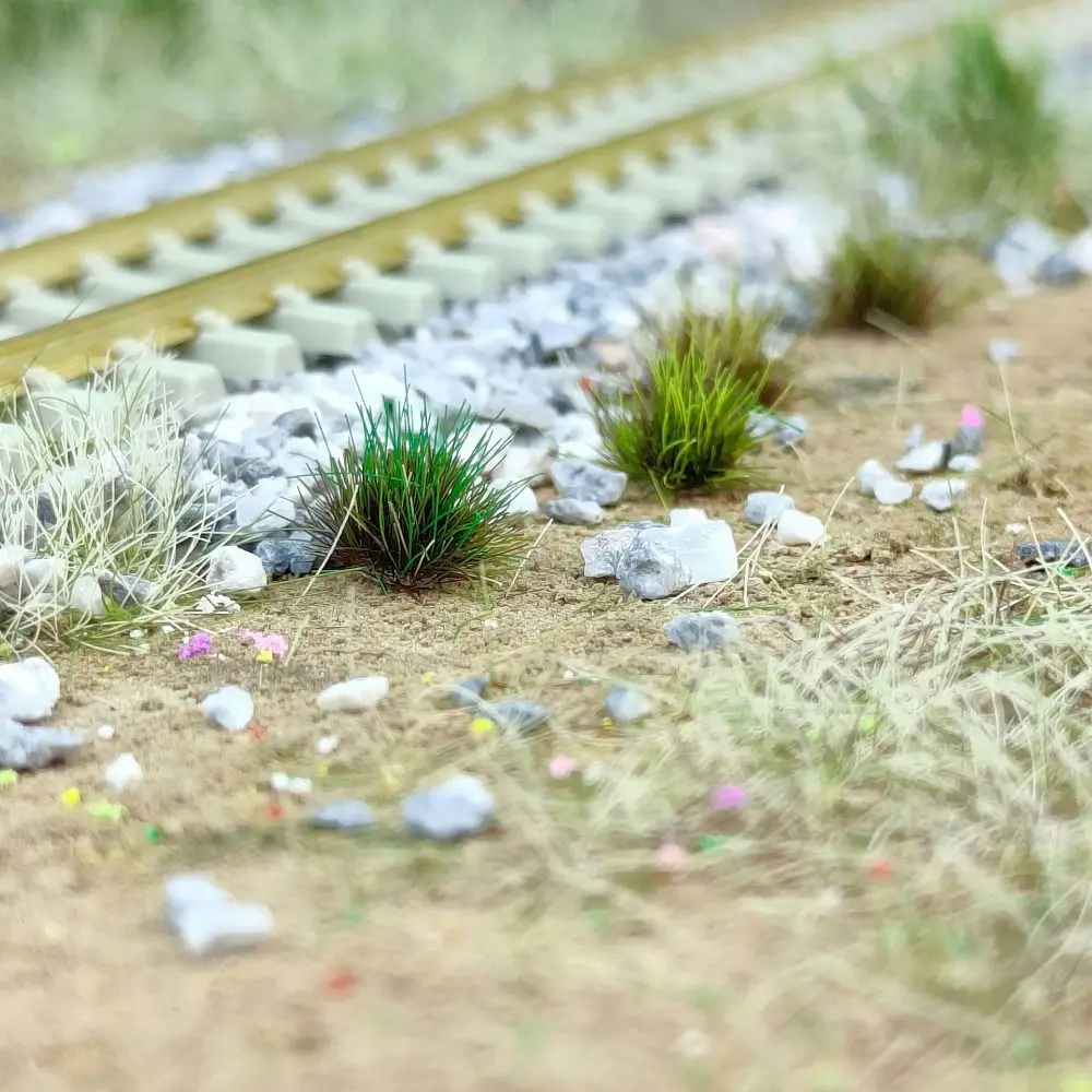 Grasbüschel 120 Stück Mehrfarbig 8mm Selbstklebend Miniaturmodell Sandtisch Kriegsspiel Landschaft DIY Szenenbau Modellzubehör – Detail 7