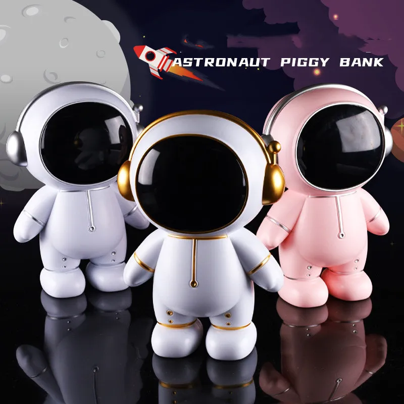 Cartoon Astronaut Piggy Bank Money box Kids Toys Birthday Gift Home Decor Coin Storage Box Kawaii Room Decor Christmas Boy Gift