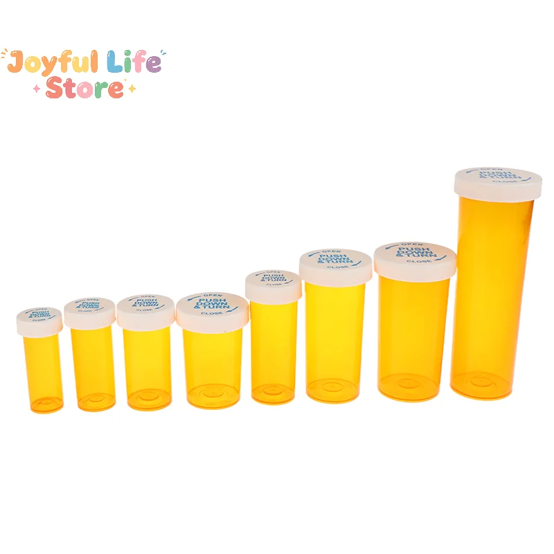Bouteilles de pilules en plastique avec bouchons résistants aux enfants, récipients à médicaments, flacons de voyage pour pilules - 6/8/13/16/20/30/40/60 Dram 1 Bouteilles de pilules en plastique avec bouchons résistants aux enfants, récipients à médicaments, flacons de voyage pour pilules - 6/8/13/16/20/30/40/60 Dram 1