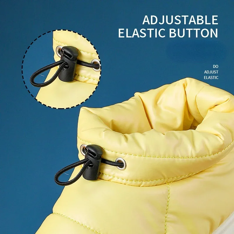 24 New Women Warm Plush Ankle Boots Elastic Waterproof Platform Shoes Ladies Indoor Fur Wedge Footwear Botas Female Winter Boots