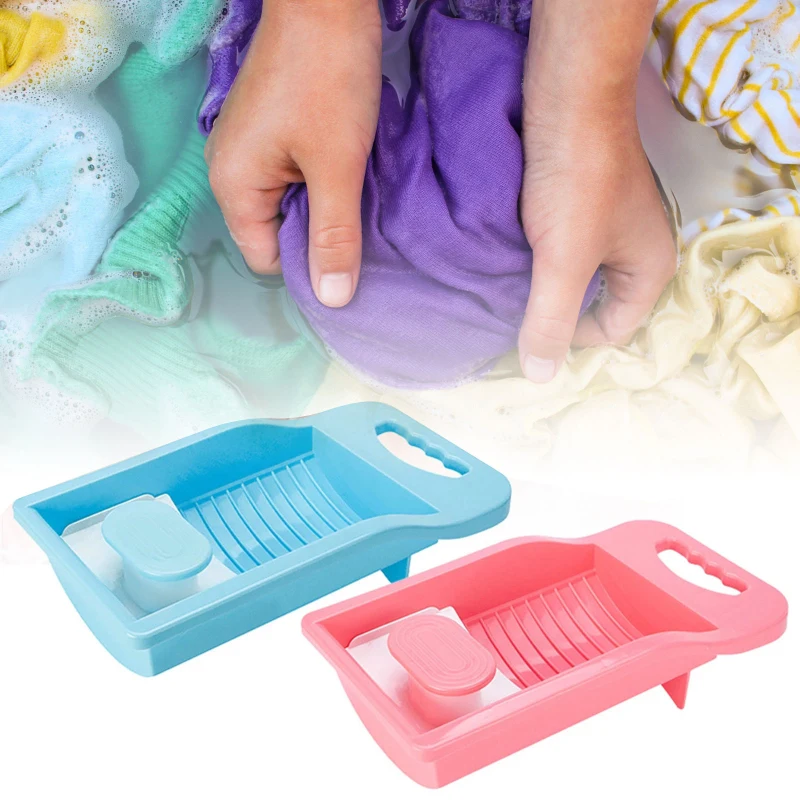 Safe Plastic Laundry Tub for Washing Socks, Panties, Washboard, Household Non-Slip Mini Washboard, Quick Washing Machine