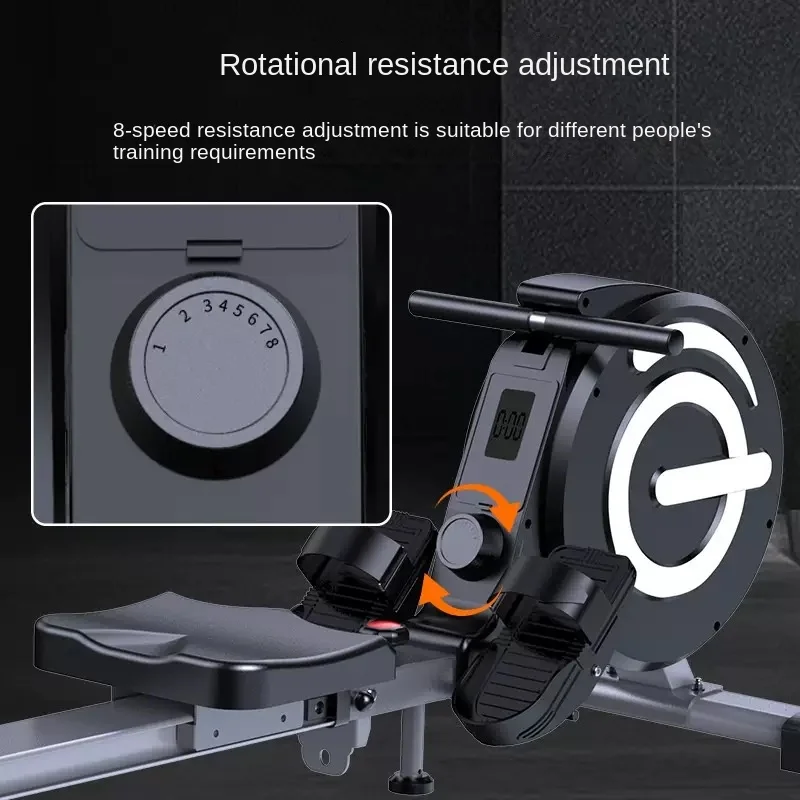 Intelligent Magnetic Control Rowing Machine for Home Use, High-End Portable, Intelligent Screen Rowing Sports Fitness Equipment