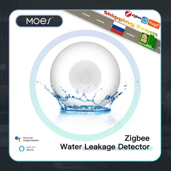 ZigBee-플러드 센서 누수 감지기, 물 탱크 전체 경고 오버플로 보안 경보 시스템 Tuya 스마트 앱 원격 제어