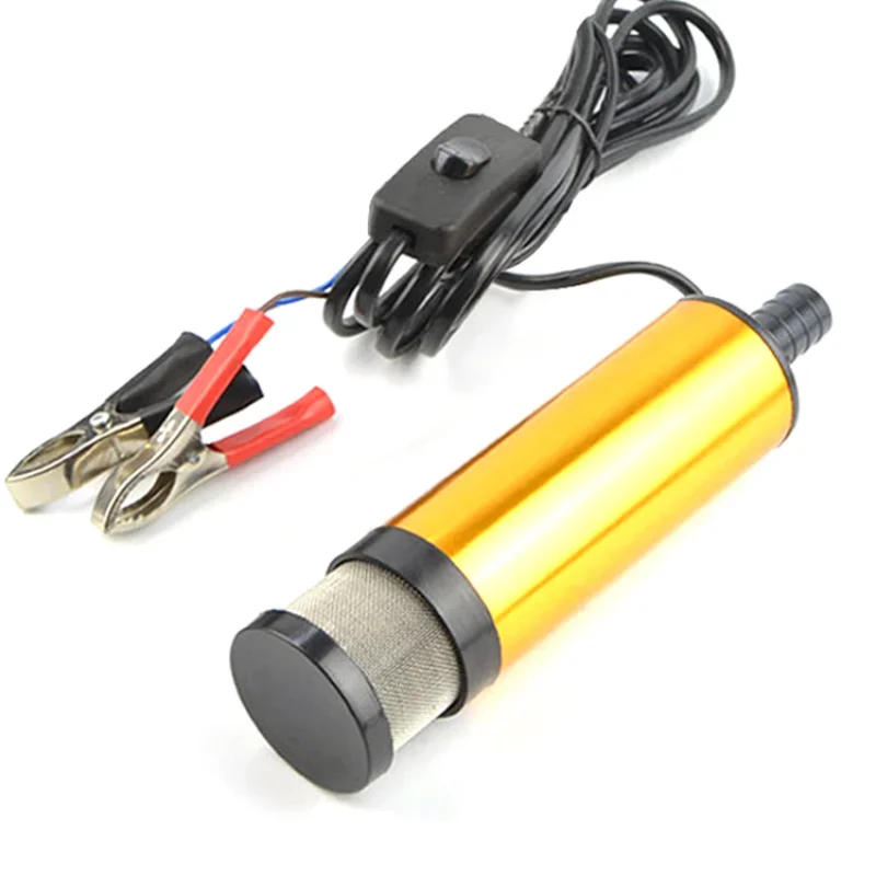 Electric Submersible Fuel Transfer Pump - 12V Diesel & Water Pump, Aluminum Alloy, 12L/Min