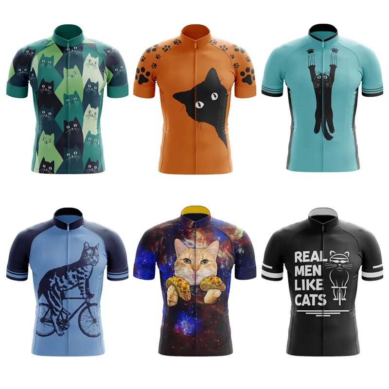 Mens Cycling Jersey Short Sleeve Breathable MTB Bike Shirt for