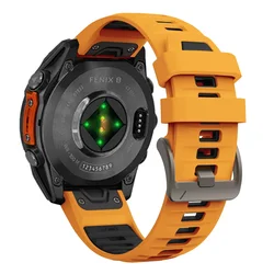 Premium QuickFit Silicone Sport Strap - Breathable Bracelet Watch Band, 22mm & 26mm - Quick Fit 22mm (Orange black)