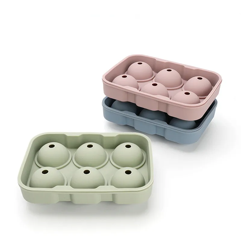 Ice Cube Tray with Flexible Silicone Bottom Easy Push Pop Out Round 1 Tray  Per Pack Color May Vary