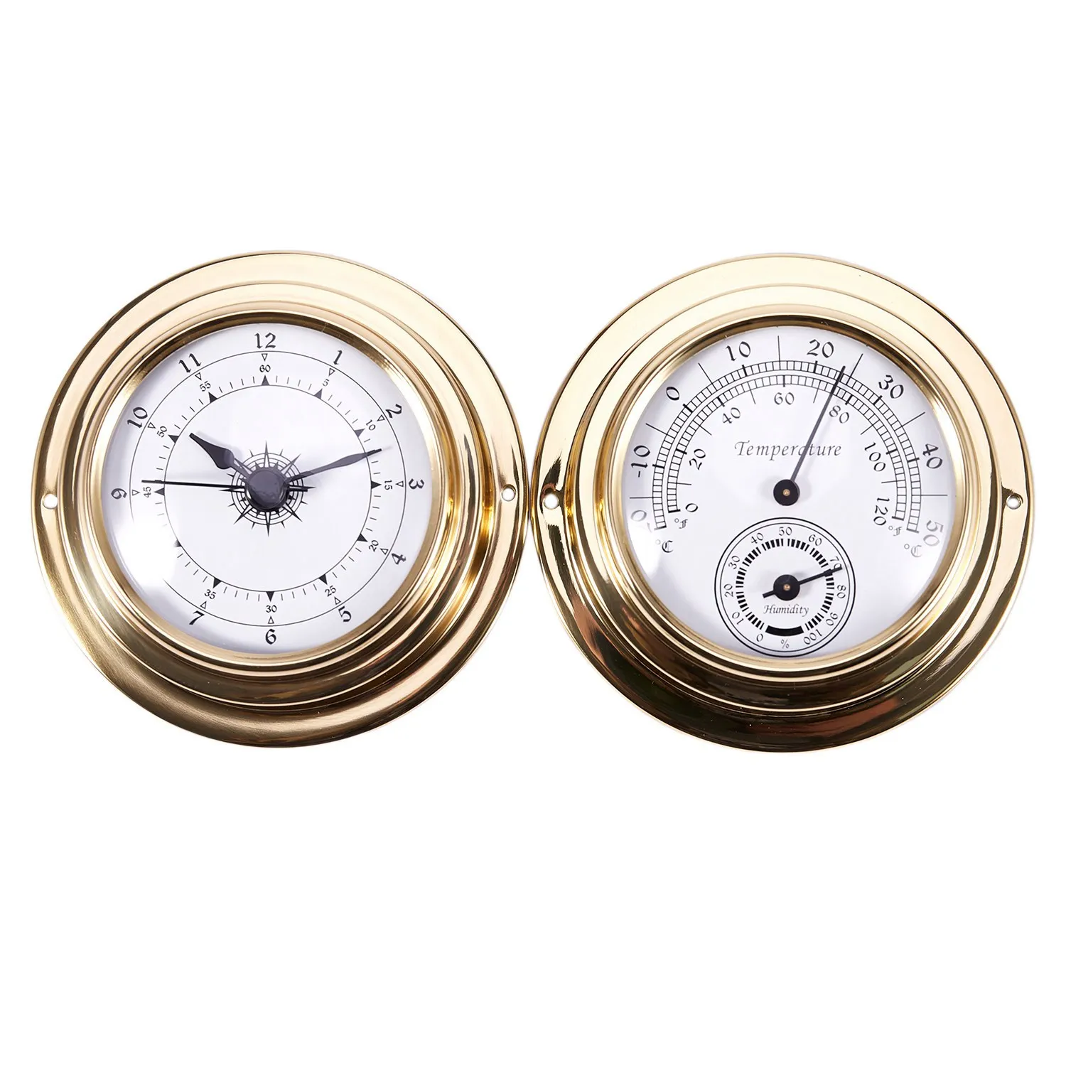 

Thermometer Hygrometer Barometer Watches Clock 2 Whole Set Weather Station