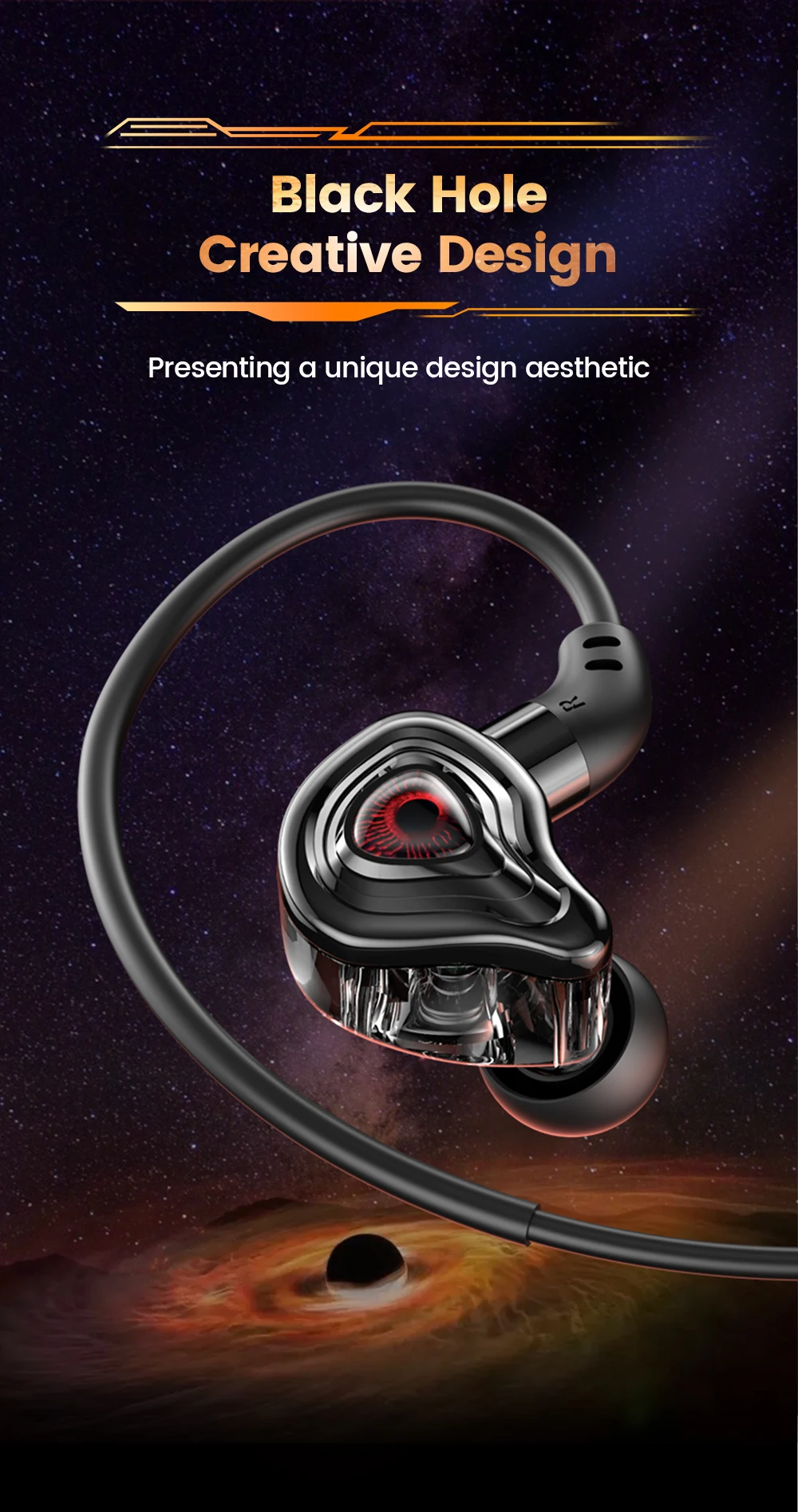 Description Picture 4 of item90° Elbow Wired Earphone 3.5MM/Type C Headphone HD Noise-canceling Dual Microphone IN-Ear Headset Sport Gaming Earbuds For Phone