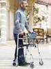 Elderly Stroller, Duo'gon Assisted Training Walker, Four-wheeled Push Walker, Can Be Seated and Pushed Folding Models 5